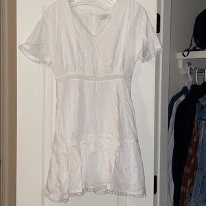 Polka dot white dress